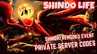 SHINDAI RENGOKU EVENT PRIVATE SERVER CODES ~ SHINDO LIFE RELLGAMES
