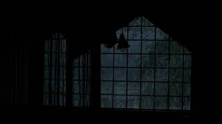 A moment of tranquillity in a dark corner – Light rain outside the window for sleeping and relaxing