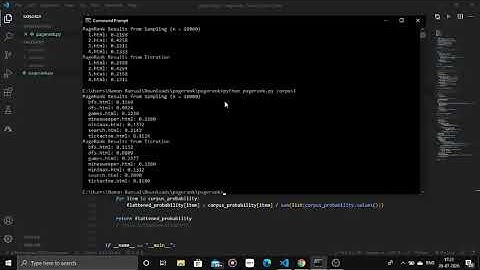 Cs50 AI: Project 2:a Page Rank