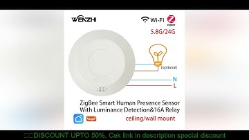 ZigBee/Wifi Motion MmWave Presence Sensor For Lighting 110/220V Wireless Switch On/Off Relay Tuya Sm