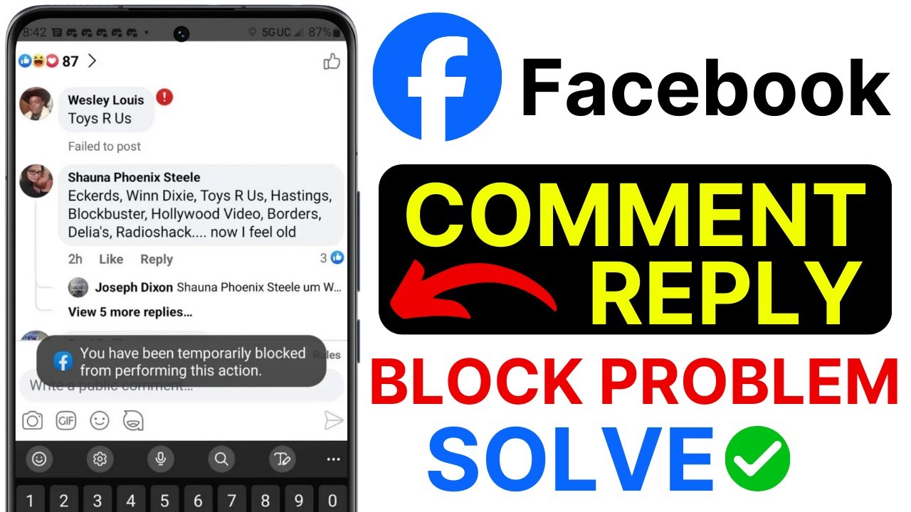 Facebook Comment Block Fix 🚨 Reply Not Working Problem | Solution 2025 ...