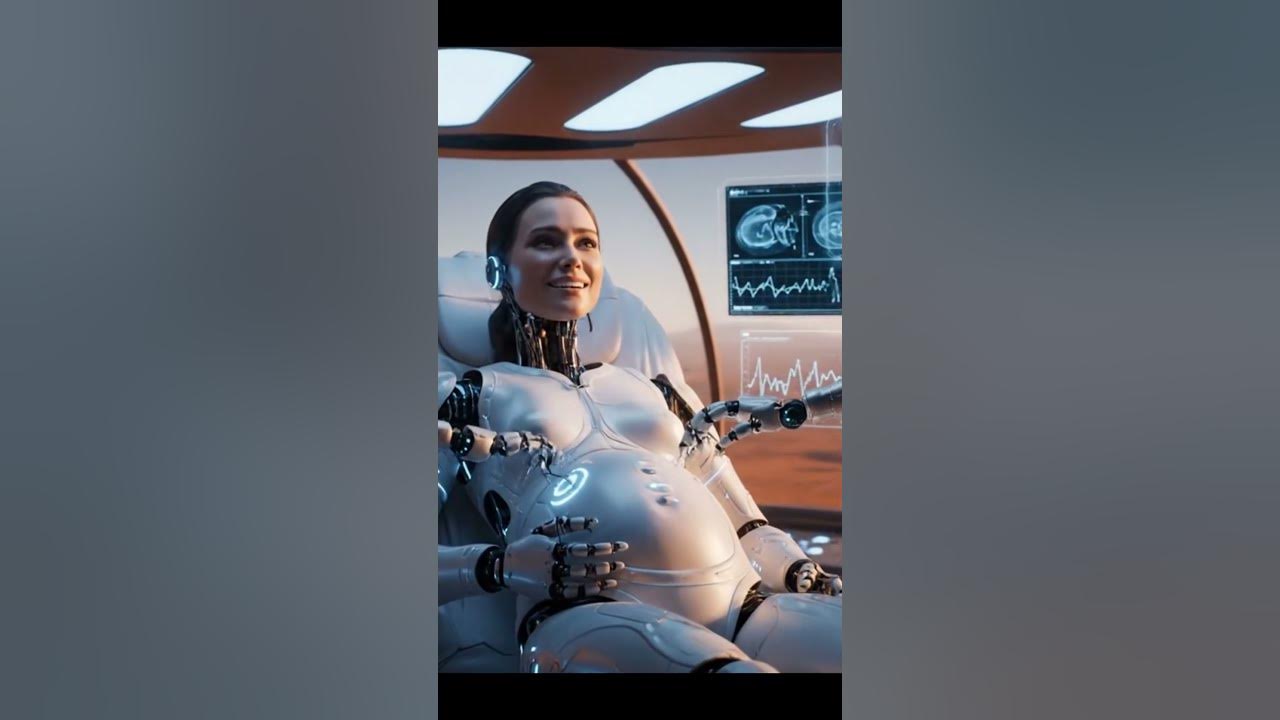 Robot gave birth at Planet Mars in futuristic hospital❤️ #robot #airobot #mother #ai