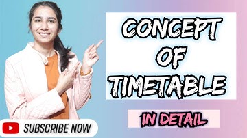 Concept of Timetable for KVS PRT/TGT/PGT/All teaching exams @InculcateLearning By Ravina
