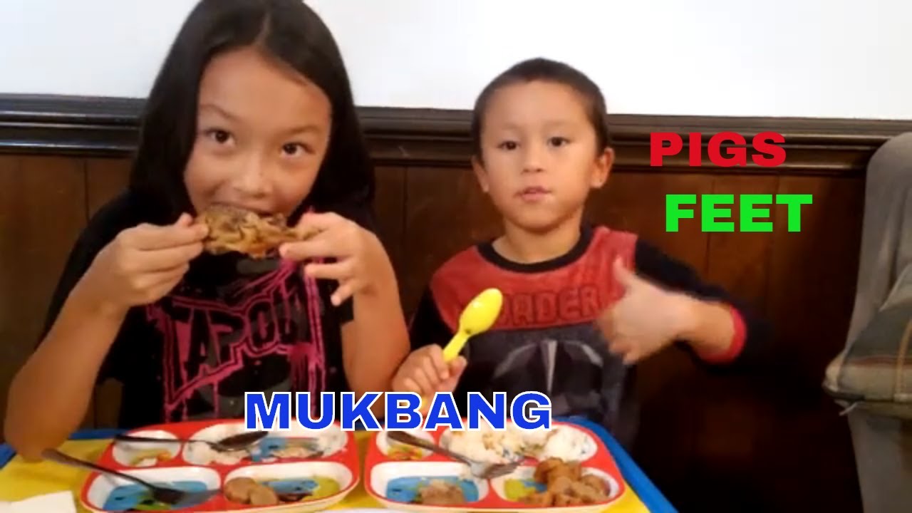 PIGS FEET MUKBANG | FIRST TIME | FIL AM KIDS | THE SP8
