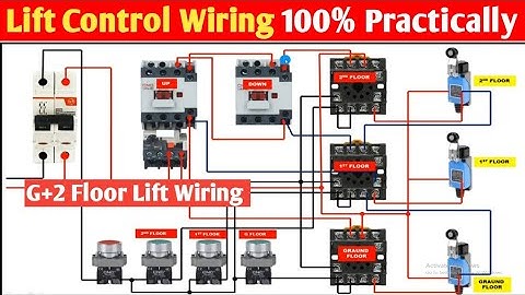 Lift Control Wiring and Working!Lift Wiring with Drawing!G+2 Floor Lift Wiring