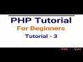 PHP tutorial in Hindi part - 3 - PHP Syntax &amp; PHP Variables| PHP Tutorial for beginners