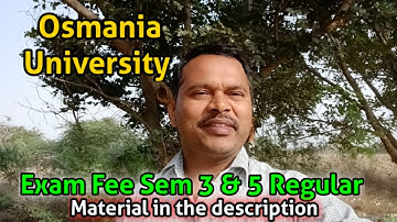 Degree Semester III & V Regular Exam fee #ouexamfee #rahamathullah #educarerahim