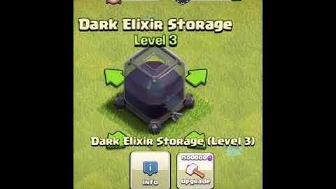 Dark Elixir Storage level 1 to 9 Max