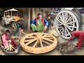 Master Craftsman Demonstrates Handcrafted Wooden Wheel 🚶‍♂️