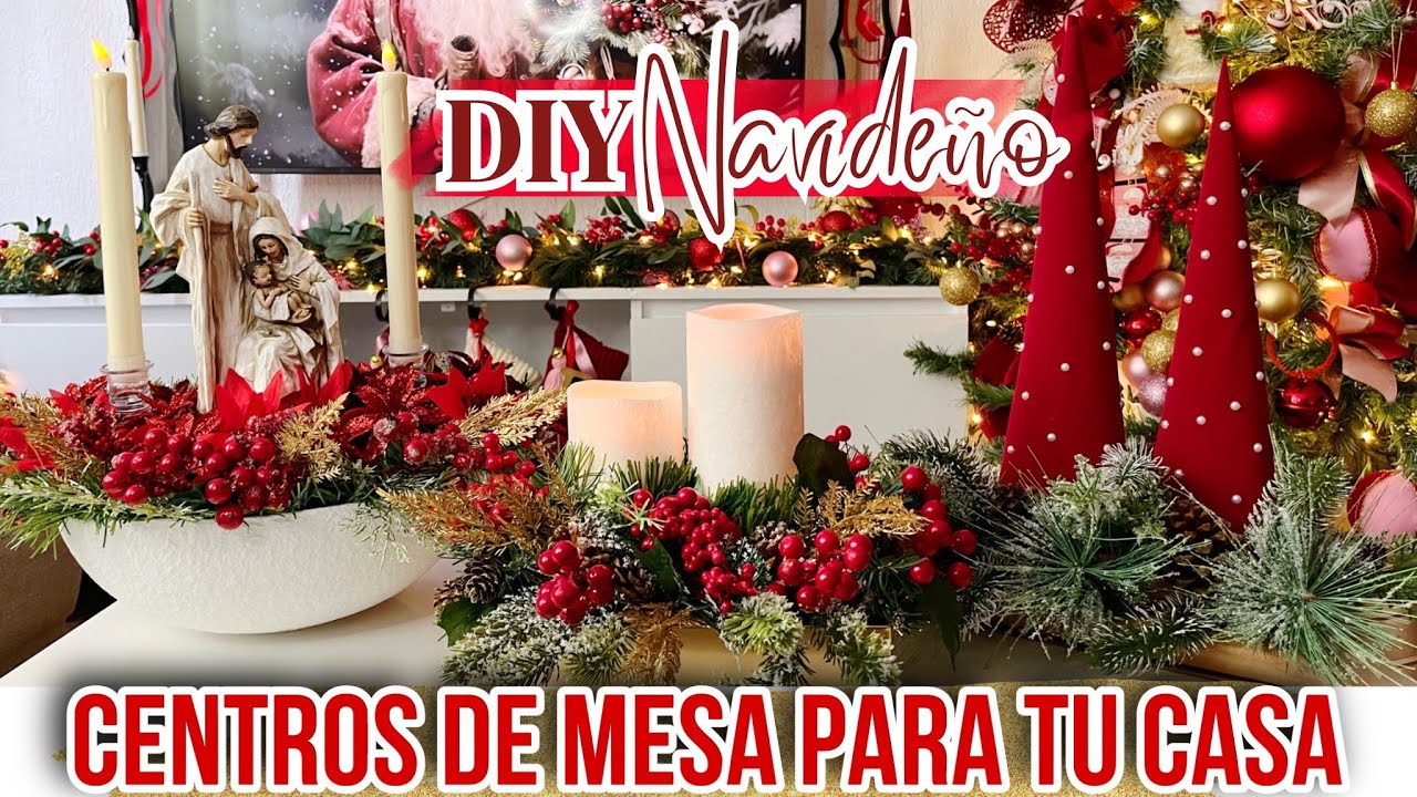 🎄 COMO HACER CENTROS DE MESA NAVIDEÑOS| ARREGLOS NAVIDEÑOS ...