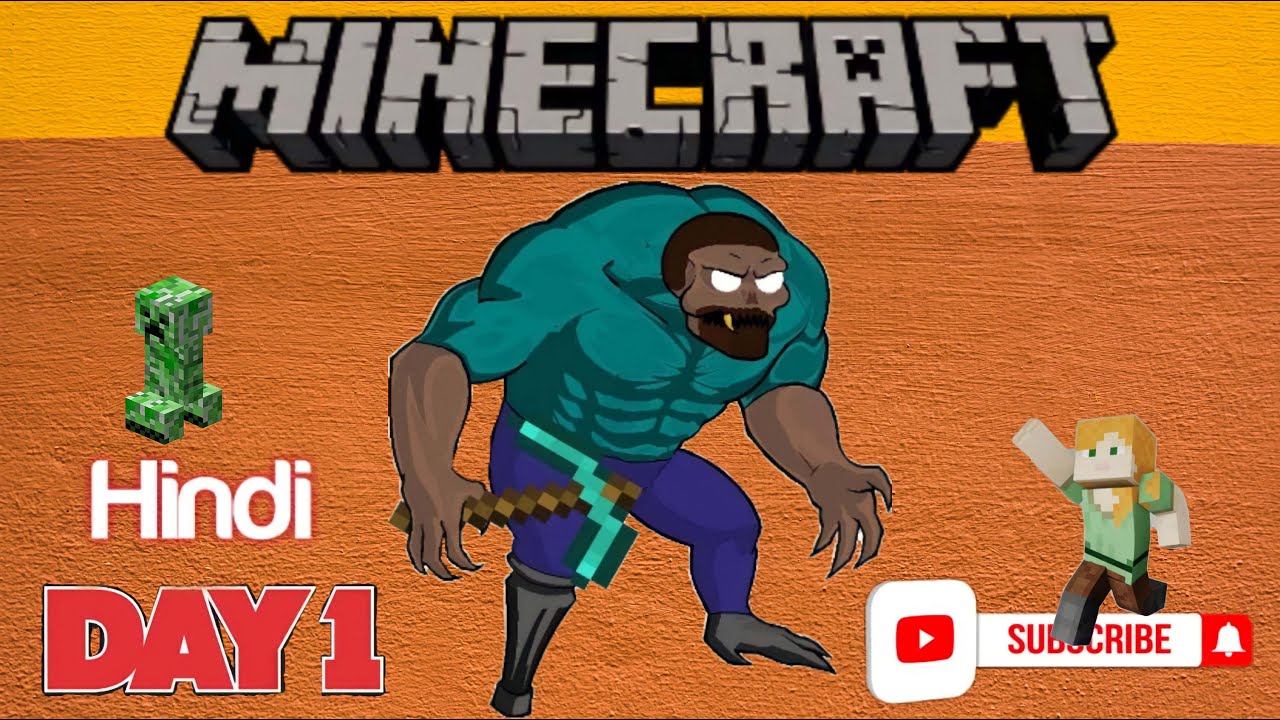 Minecraft Day 1 / LIVE / (Hindi) - YouTube