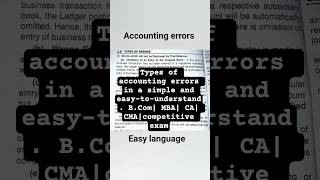 Accounting errors #account #study #learning
