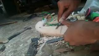 DIY WOODART . cara Membuat Golok dari Kayu Palet Bekas untuk mainan palang pintu