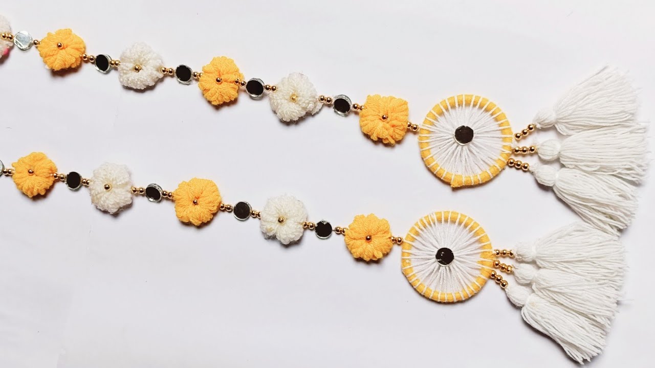 Beautiful old bangles woolen side door wall hanging craft /diy side