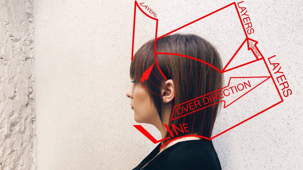 How To Long Angled Bob Haircut Tutorial Youtube