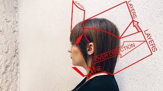 how to long angled bob haircut tutorial