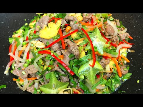 Video Cách làm GỎI BÒ BÓP THẤU thịt mềm ngọt, không dai - youtube