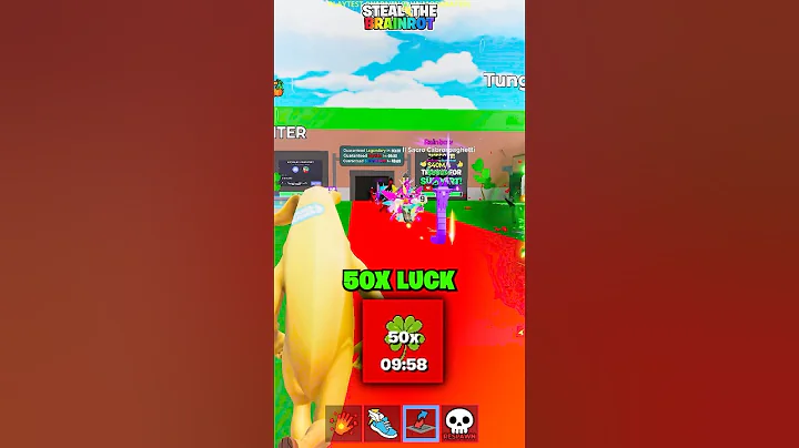 4x luck vs 50x luck in Steal the Brainrot 😳