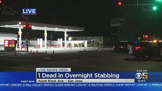 San jose police said a man died after being stabbed during fight near
the 1500 block of alum rock road late sunday night. anne makovec
reports. (10/7/19)
