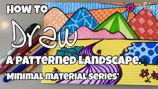 ART VIDEO: How to create a PATTERNED LANDSCAPE with Kerri Bevis #artlife #art
