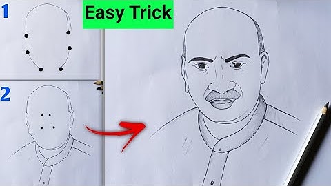 K Kamarajar drawing / How to draw Kamarajar / Kumaraswami kamarajar drawing