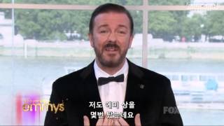 Ricky Gervais' Pre-recorded Emmy presentation (Korean sub)