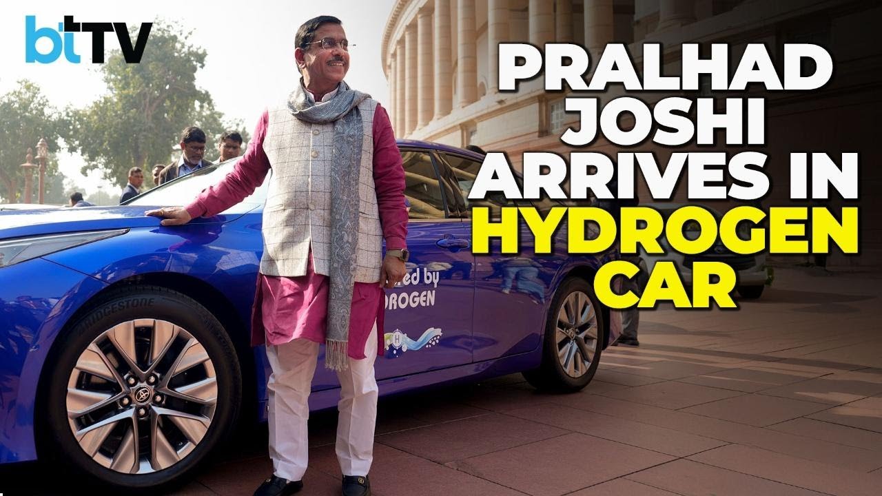Pralhad Joshi Drives Hydrogen-Powered Toyota Mirai To Parliament, Showcases Green Mobility Push