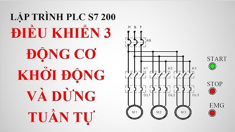 [PLC S7 200] Bài 7. Lập trình PLC điều khiển 3 động cơ khởi động và dừng tuần tự