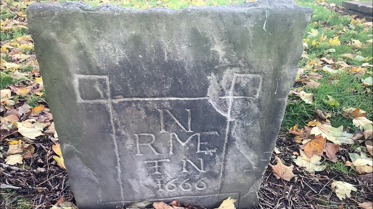 The Churchyard of St Oswald, Winwick & the legend of the Winwick Pig