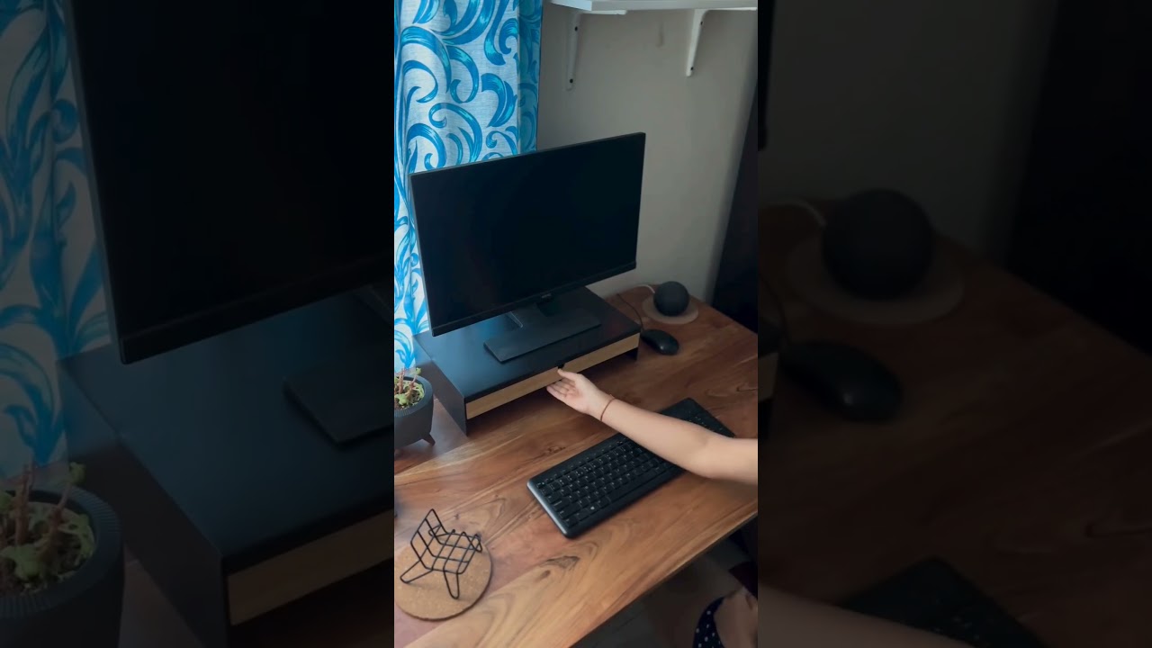 Monitor stand with drawer🖥️✨. 