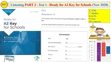 Ready for A2 key for Schools - Listening Part 2 - Test 1 (Transcript + Key)