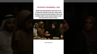Prophetﷺ said; When Your Servant brings your Food then..! #hadith #hadees #quran #allah #sehar #fyp