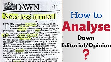 How to Analyze Dawn Editorial| How to read Dawn Editorial & Opinions| @FatimaBatoolcss