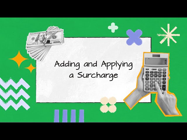 Adding and Applying a Surcharge | SS001 | Sapaad Academy