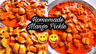 Homemade Mango Pickle|| Traditional Pickle || Summer Special || Telugu Vlogs || SHAS PARIN