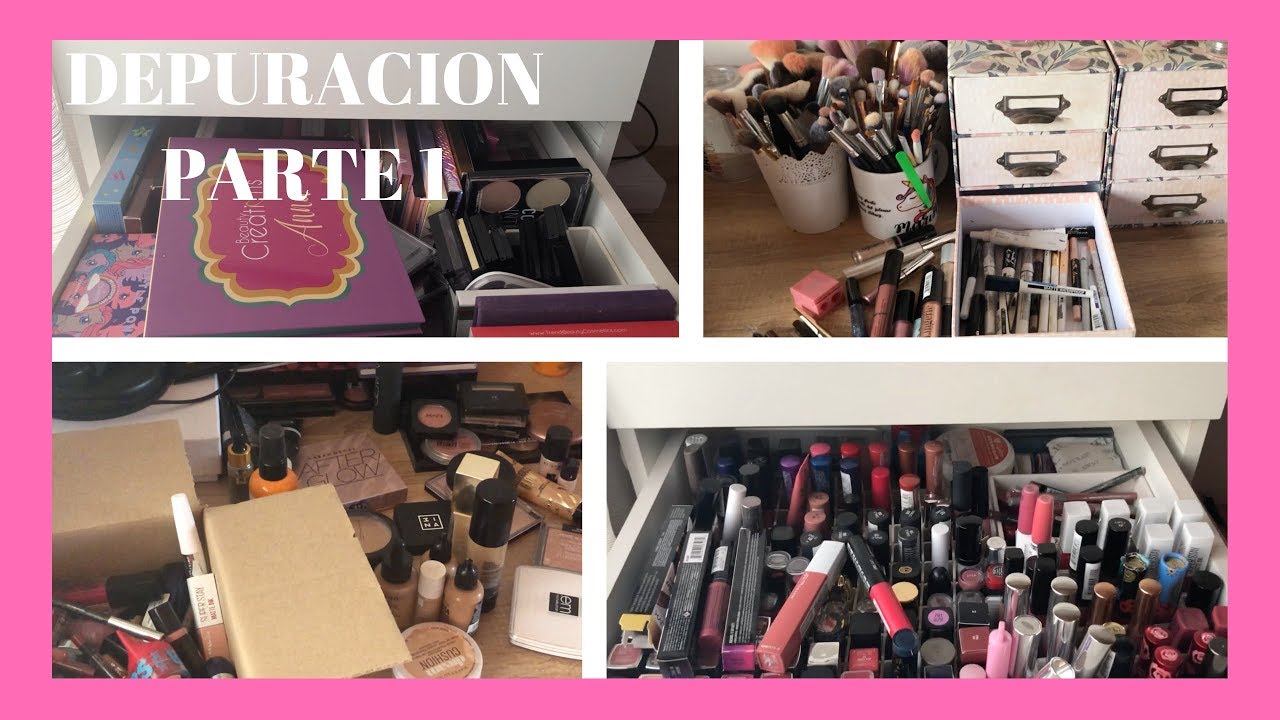 LIMPIANDO MI COLECCION DE MAQUILLAJE PARTE 1 ( Paletas, Labiales, Delineadores)//Maripi Orrego
