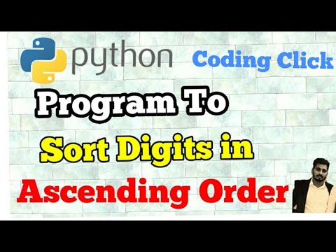 Python program sort digits in hindi