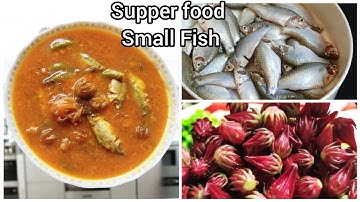 Small Fish with Roselle Flowers Recipe | Traditional Village Style Cooking | Healthy & Delicious 🌺🐟