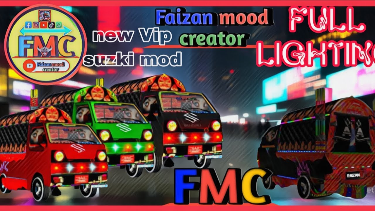 Bus  Indonesia gem vip Suzuki mod ful lights,, Carter by FMC official 1 