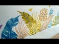 Tropical Leaves Mural / Easy Painting Tropical