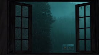 Soothing Night Rain Outside on Window Bedroom | Cozy Atmosphere Relax for Sleeping