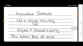 Voice Imparative Sentence. English Grammar part 8.