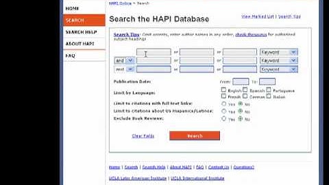 HAPI Advanced Search English Tutorial