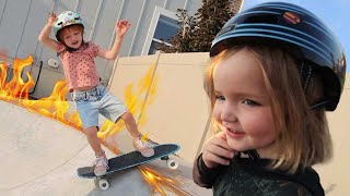 SKATE TRiCKS with Adley & Niko!! we made Skateboards for YOU!  shred sesh in the backyard skate park