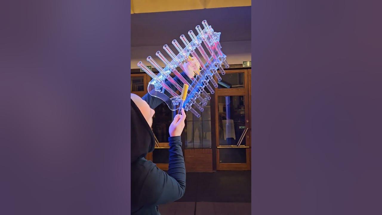 Beautiful music of a crystal harp enriched with church acoustics #crystalharp #healing #432hz
