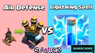 All level Air Defenses Vs Level 1 Lightning Spell | Clash of Clans | @gamics1184