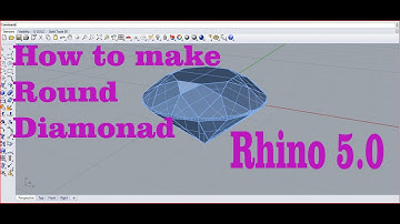 Rhino 5 tutorial ,Round Cut Dimonad || CAD|| #rhinoceros #3D #Rhino_5_Software #Basic1
