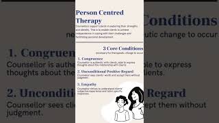 Person-Centered Therapy Explained in 60 Seconds | Carl Rogers Core Conditions #psychology #shorts