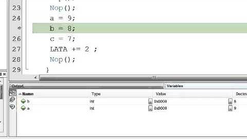 Working with the Variables Window in MPLAB X