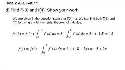 AP Calculus AB - 2003: #4
